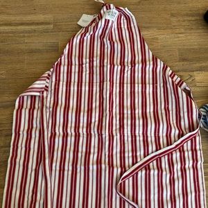 Williams Sonoma brand new never work tag still on red candy stripe adult apron